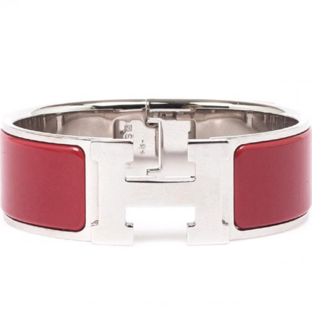 HERMES Enamel Wide Clic Clac H Bracelet PM